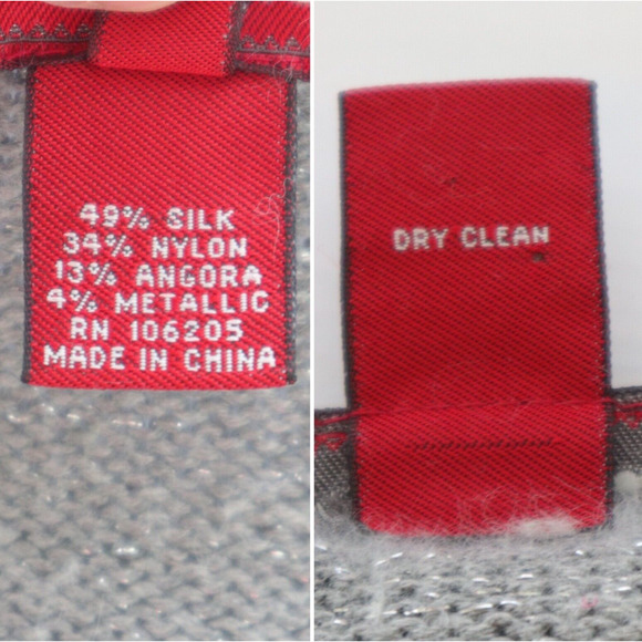 Sundance Size M Metallic Knit Crop Cardigan Sweater Button Gray - Picture 9 of 9